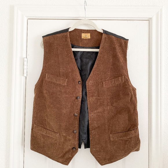 Trevero Brown Corduroy Vest 